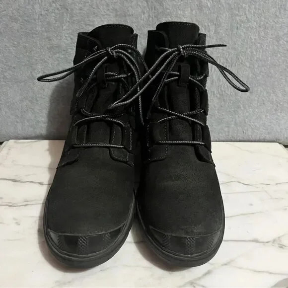 Sorel Tornado Wedge Booties Lace Up Warm Duck Boot Black‎ Women’s 8.5 - Picture 3 of 11